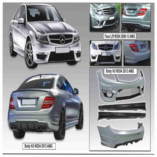 Mercedes C180 Body Kit AMG 2013 to 2014 Face Uplift Conversion