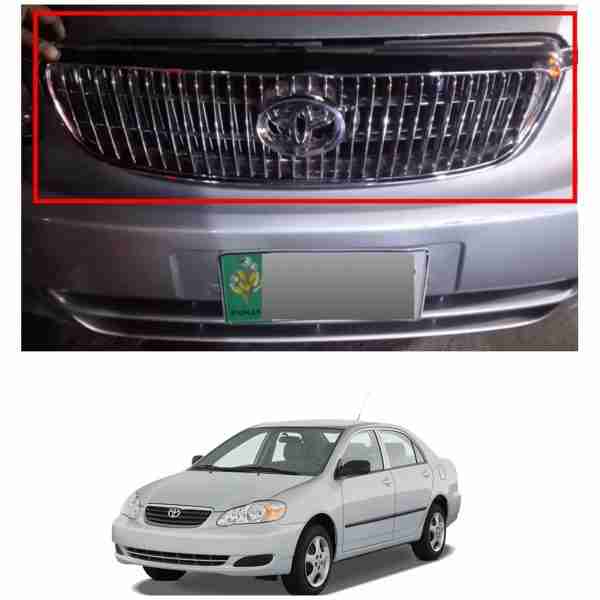 Corolla 2002 to 2008 Front Chrome Grill