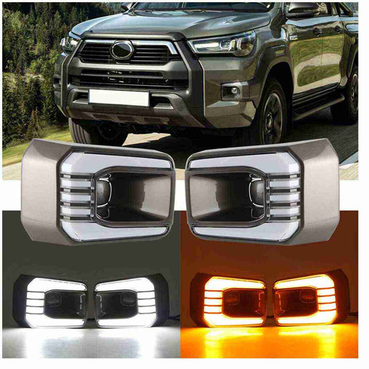 Front Fog Lamp DRL For Toyota Hilux Rocco 2021