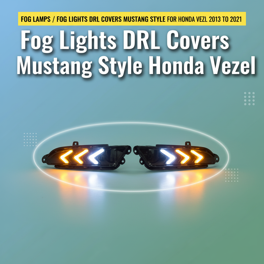 Fog Lamps / Fog Lights DRL Covers Mustang Style For Honda Vezel 2013 to 2021
