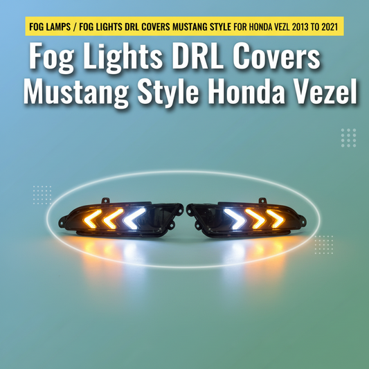 Fog Lamps / Fog Lights DRL Covers Mustang Style For Honda Vezel 2013 to 2021