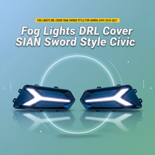 Fog Lights DRL Cover SIAN Sword Style For Honda Civic 2016-2021