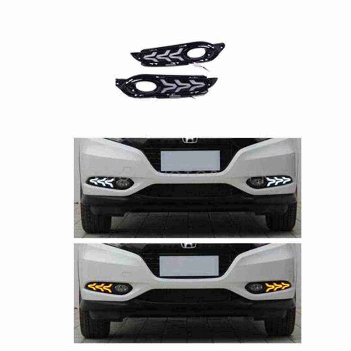 Fog Lamps / Fog Lights DRL Covers Arrow Style For Honda Vezel 2013 to 2021