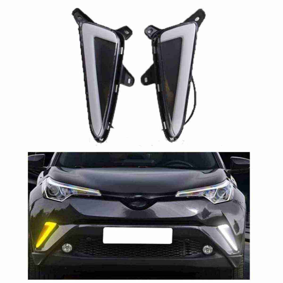 Fog Lamps / Fog Lights DRL Cover Nike Style For Toyota CHR 2017 to 2021