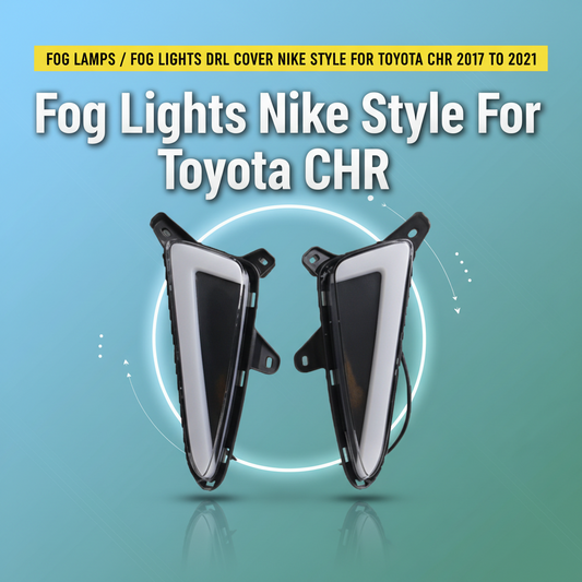Fog Lamps / Fog Lights DRL Cover Nike Style For Toyota CHR 2017 to 2021