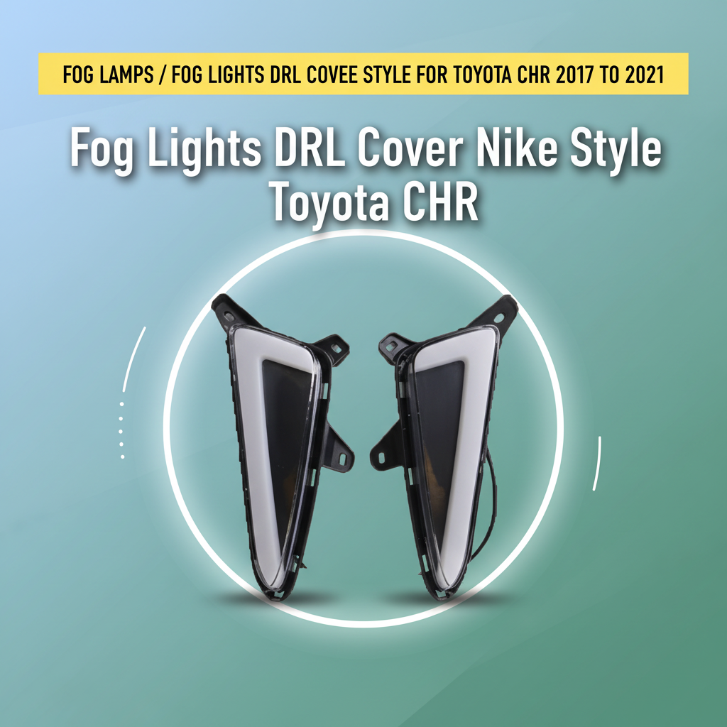 Fog Lamps / Fog Lights DRL Cover Nike Style For Toyota CHR 2017 to 2021