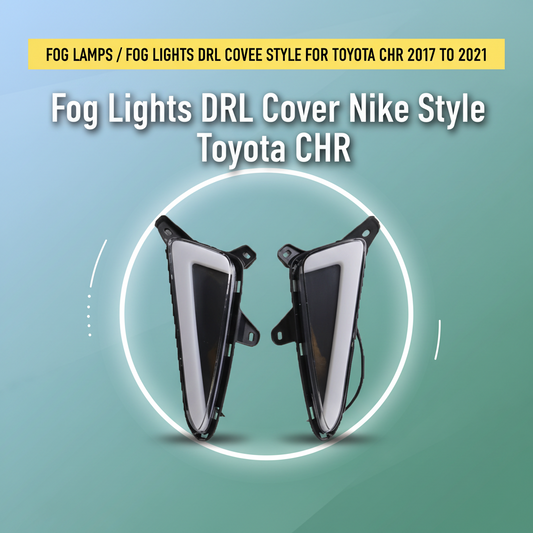 Fog Lamps / Fog Lights DRL Cover Nike Style For Toyota CHR 2017 to 2021