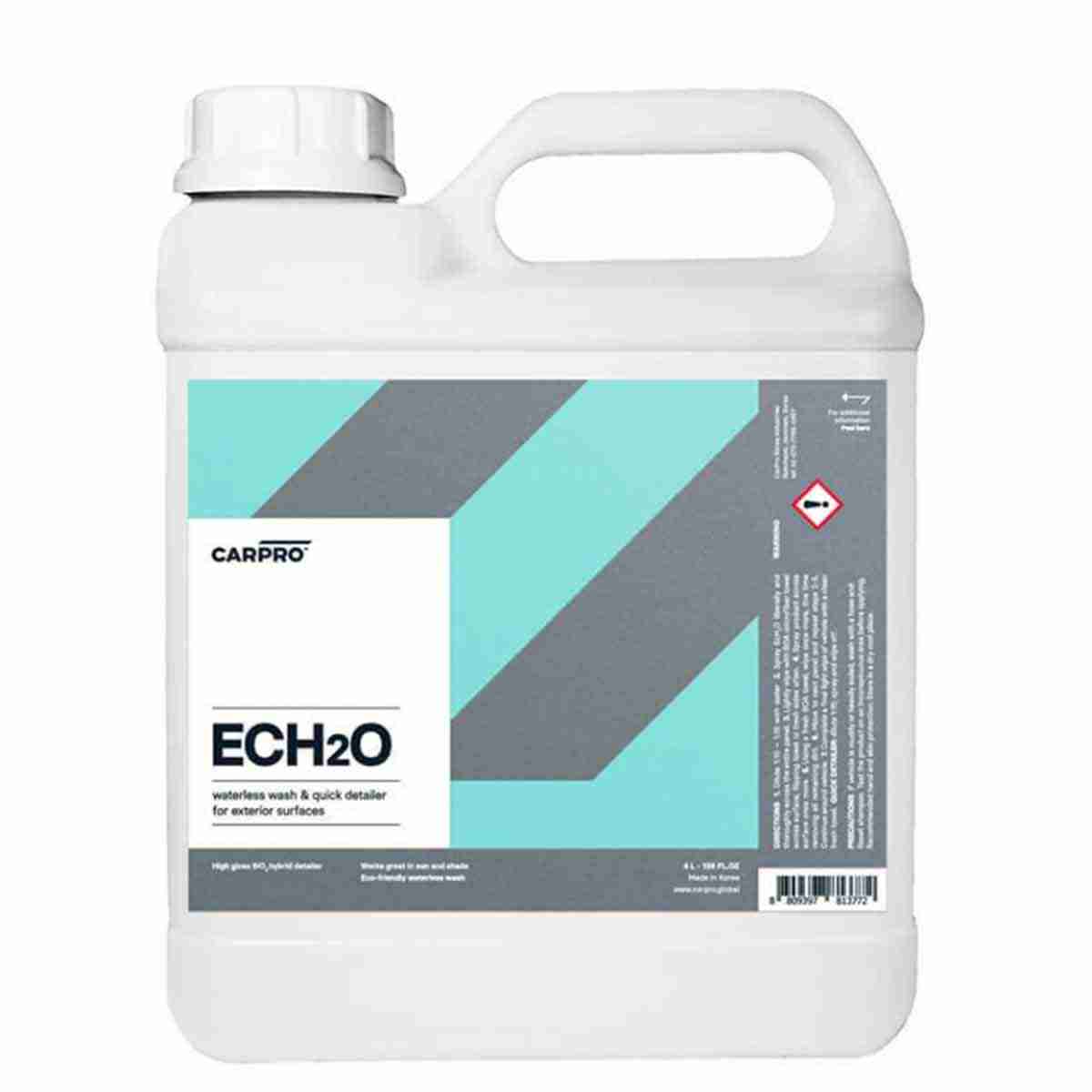 CarPro Ech2O Waterless Wash 4 Liter ( 1:15 Waterless, 1:25 Detailer, 1:40 Clay Lube, 1:200 Rinseless )