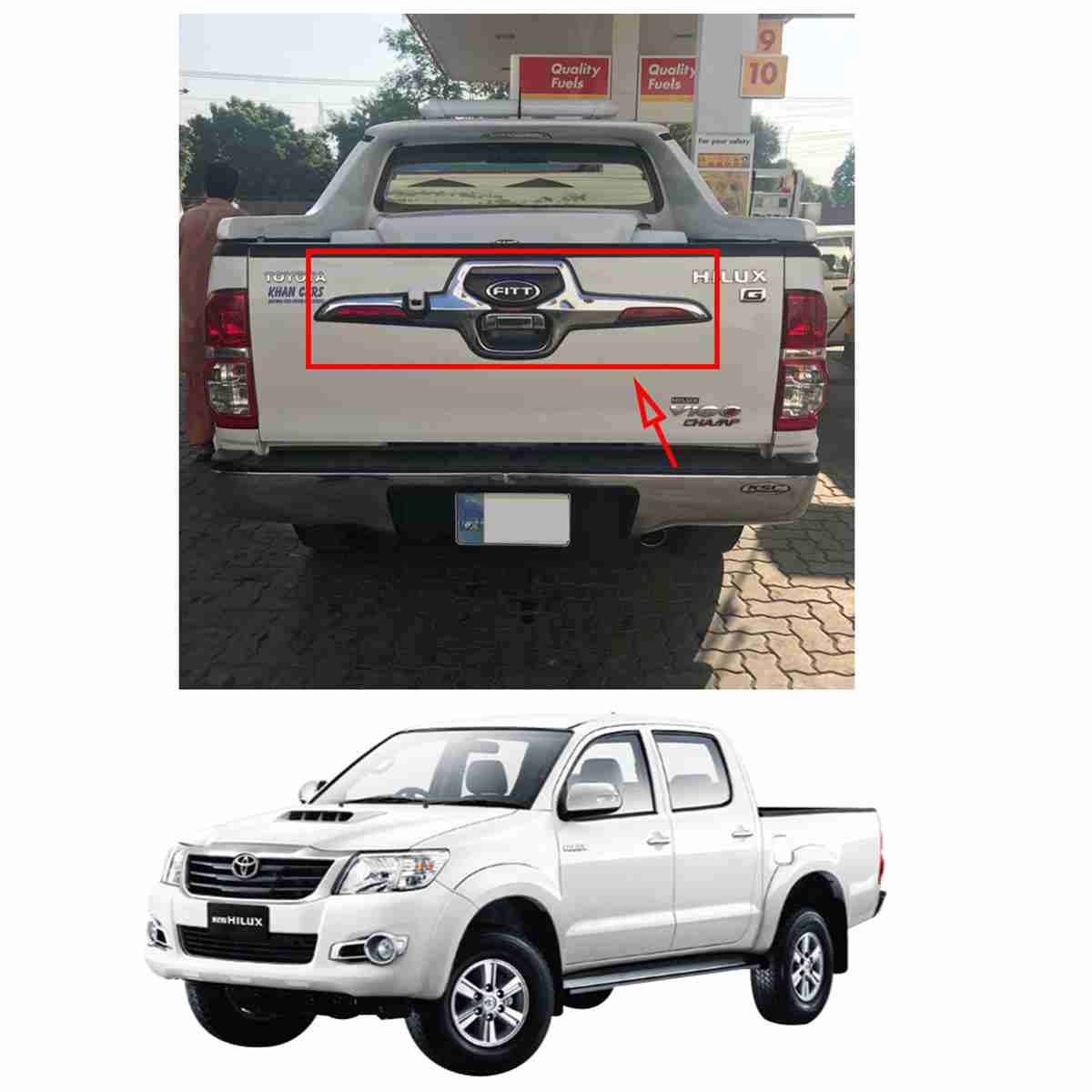 Toyota Hilux Vigo Champ 2005 to 2015 – Back – Rear Fitt Garnish Thailand