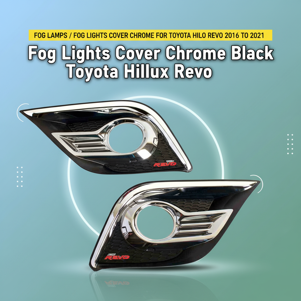 Fog Lamps / Fog Lights Cover Chrome Black For Toyota Hilux Revo 2016 to 2021