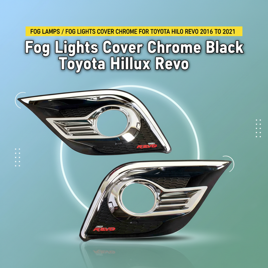 Fog Lamps / Fog Lights Cover Chrome Black For Toyota Hilux Revo 2016 to 2021