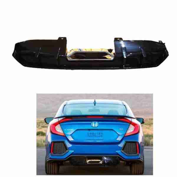Honda Civic 2016 to 2019 New Si Style Glossy Diffuser High End Finish