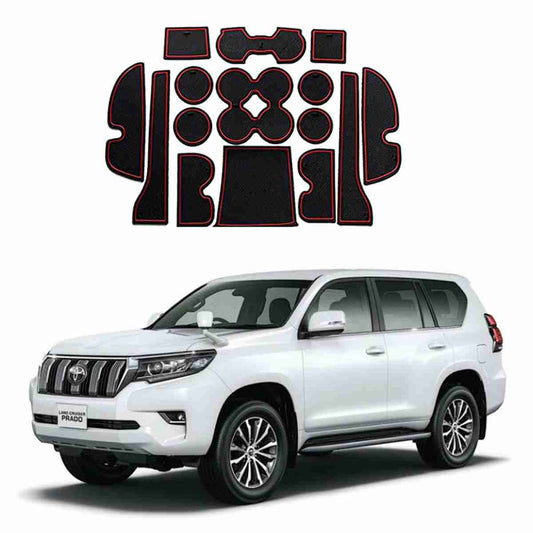 Non Slip PVC Mats in Red Color for Toyota Prado FJ150 2009 to 2019