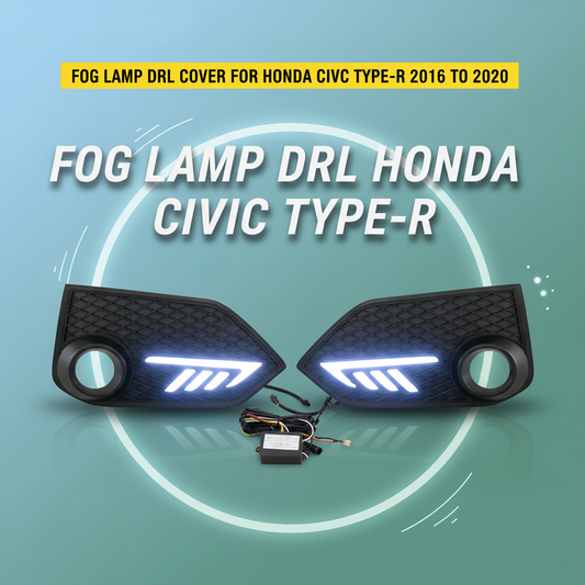 Fog Lamp DRL Cover for Honda Civic Type-R 2016 to 2020