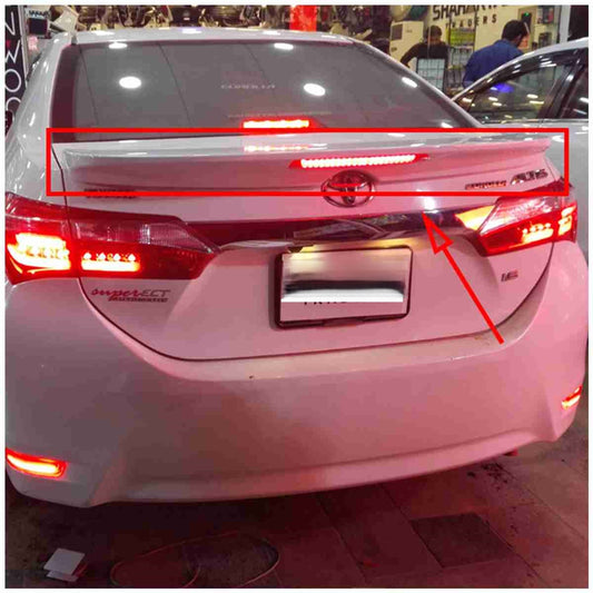Corolla 2014 to 2020 – Back Spoiler Taiwan With Light and Paint