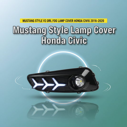 Mustang Style V3 DRL Fog Lamp Cover Honda Civic 2016-2020