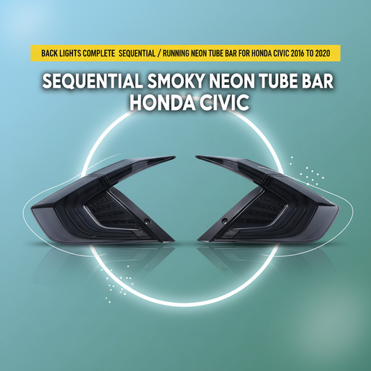 Back Lights Complete Sequential / Running Smoky Neon Tube Bar for Honda Civic 2016 to 2020