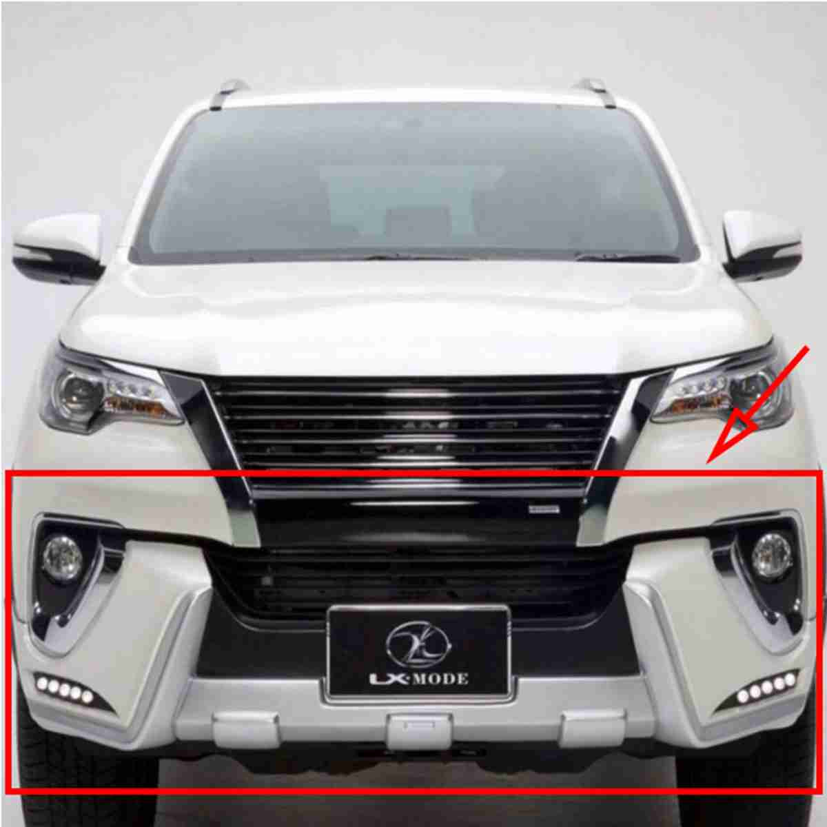 Toyota Fortuner 2017 to 2020 LX Mode Body Kit / Bodykit White