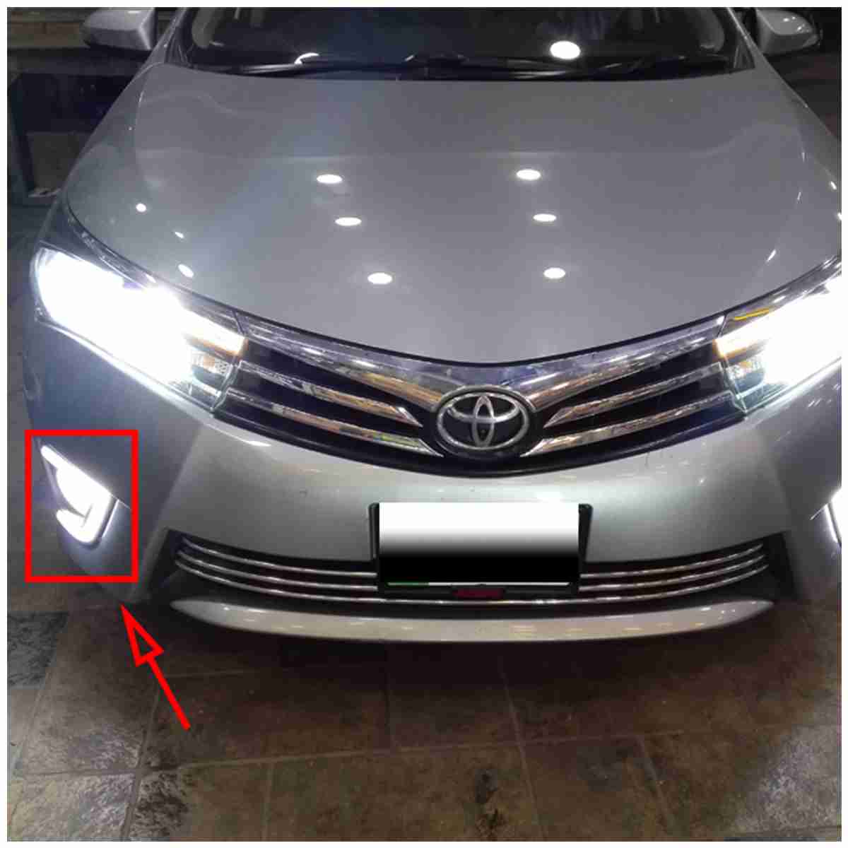 DRL Fog Lamp Cover Cob Neon for Toyota Corolla 2014 to 2017