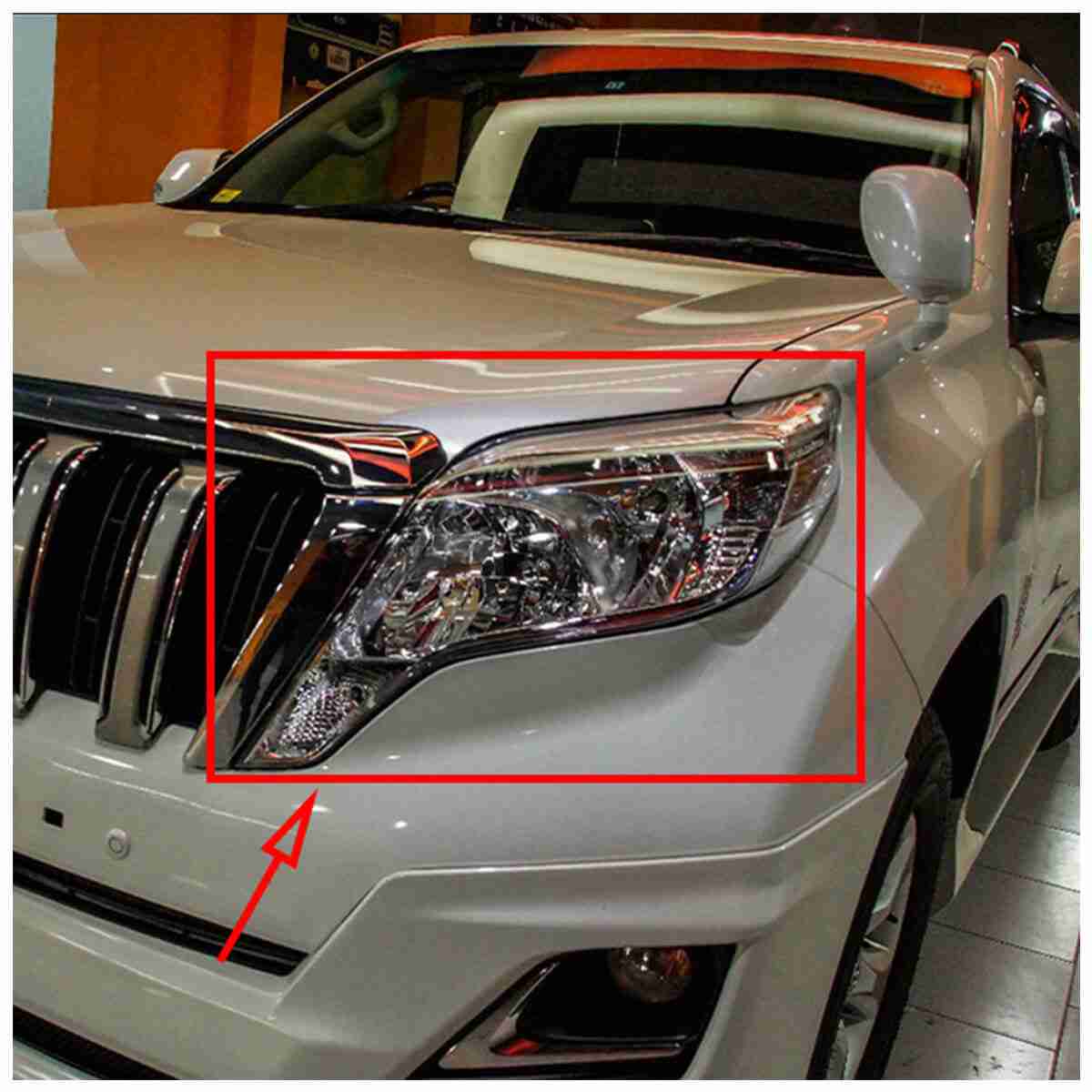 Front Headlight / Head Lamp OEM Pair LED Light Toyota Prado FJ150 2009 to 2015