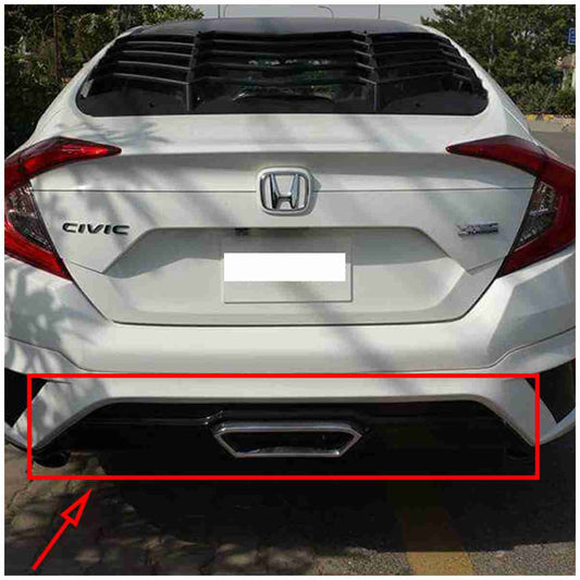 Honda Civic 2016 to 2020 Back Bumper Diffuser New Si Style Glossy
