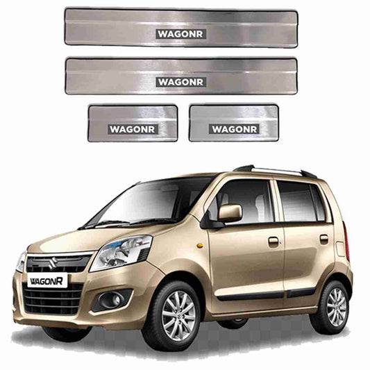 LED Door Sill Protector Plates – Door Sill Scuff Plate Cover Trim – 4 Pcs for Suzuki Wagon R 2014 to 2020
